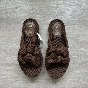 H&M Rope Braided Sandals Platform